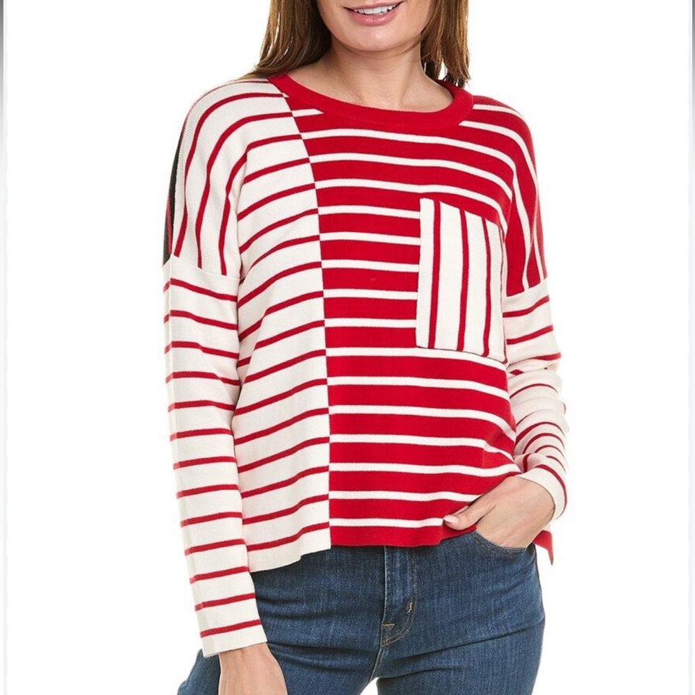 Cabi pocket striped pullover sweater large. EUC - excellent used condition.